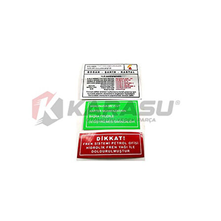 TOFAŞ MOTOR ETİKETİ