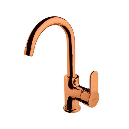 POLİSU KRİSTAL MİX KUGU LAVABO BATARYASI (PARLAK BAKIR)
