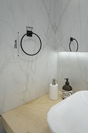 Jasmin Kare 3'lü Banyo Seti - Halka Havluluk, Kare Havluluk, Uzun Havluluk