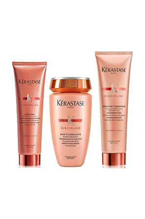 Discipline Bain Fluidealiste Şampuan 250ml + Oleo-Curl  150ml + Keratine Thermique Krem 150ml