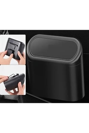 Araba Çöp Kutusu Kapaklı Organizer Siyah Bx40