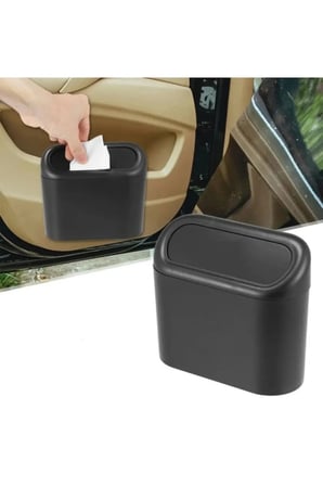 Araba Çöp Kutusu Kapaklı Organizer Siyah Bx40