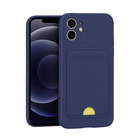 Newface Apple iPhone 11 Kılıf Kelvin Kartvizitli Silikon - Lacivert