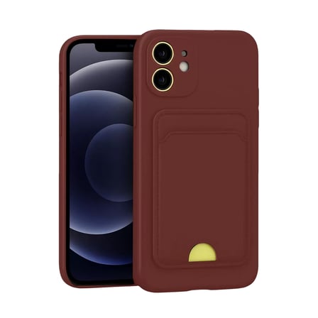 Newface Apple iPhone 11 Kılıf Kelvin Kartvizitli Silikon - Bordo
