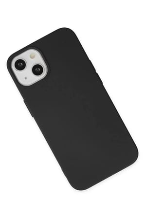 Newface Apple iPhone 14 Kılıf Nano içi Kadife Silikon - Siyah