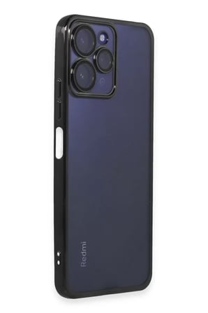 Newface Xiaomi Redmi 12 Kılıf Razer Lensli Silikon - Siyah