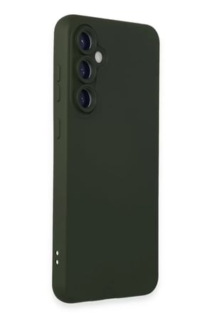 Newface Samsung Galaxy S23 FE Kılıf Nano içi Kadife Silikon - Koyu Yeşil
