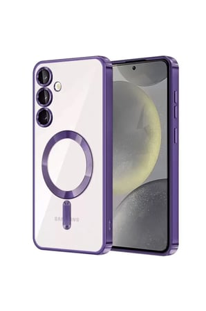 Newface Samsung Galaxy S24 Kılıf Kross Magneticsafe Kapak - Mor