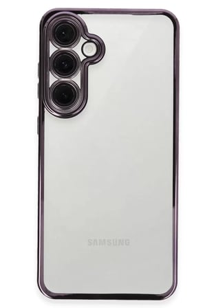 Newface Samsung Galaxy S24 FE Kılıf Razer Lensli Silikon - Mor