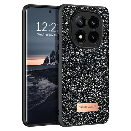 Onegif Xiaomi Redmi Note 14 Pro 4G Bright Simli Kapak - Siyah