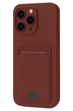 Newface Apple iPhone 16 Pro Kılıf Kelvin Kartvizitli Silikon - Bordo