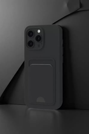 Newface Apple iPhone 16 Pro Kılıf Kelvin Kartvizitli Silikon - Bordo