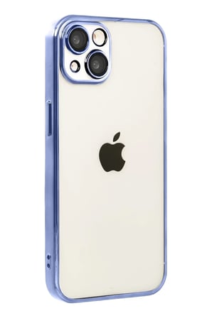 Newface Apple iPhone 15 Razer Lensli Silikon - Açık Mavi