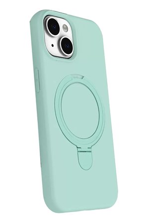 Newface Apple iPhone 15 Regal Magsafe Standlı Kapak - Su Yeşili