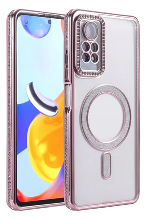 Newface Xiaomi Redmi Note 12 Pro 4G Joke Simli Magneticsafe Kılıf - Pembe