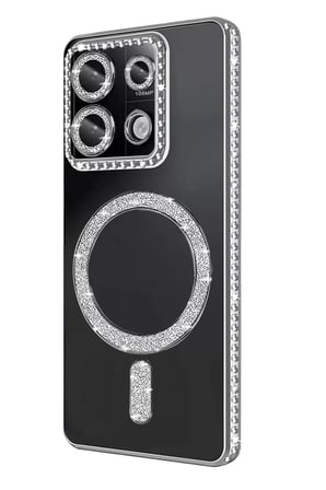 Newface Xiaomi Redmi Note 13 Pro 4G Joke Simli Magneticsafe Kılıf - Gümüş