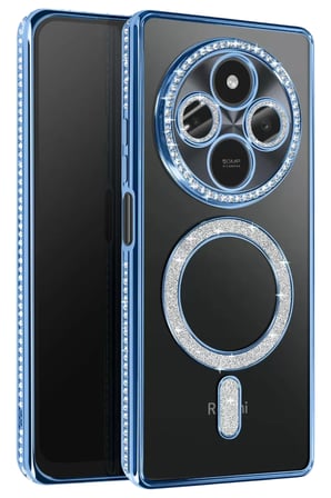 Newface Xiaomi Redmi 14C Joke Simli Magneticsafe Kılıf - Mavi