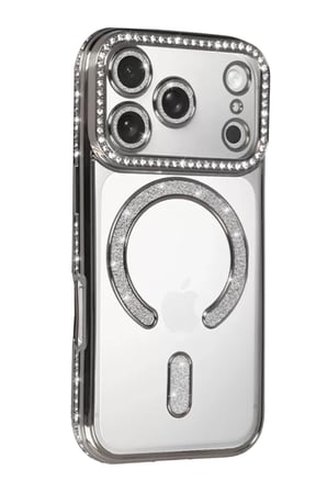 Newface Apple iPhone 17 Pro Max Joke Simli Magneticsafe Kılıf - Gümüş