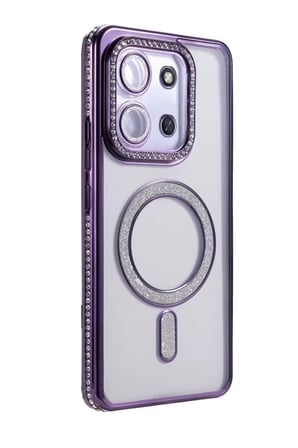 Newface Xiaomi Redmi 15C 4G Joke Simli Magneticsafe Kılıf - Derin Mor