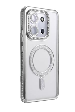 Newface Xiaomi Redmi 15C 4G Joke Simli Magneticsafe Kılıf - Gümüş