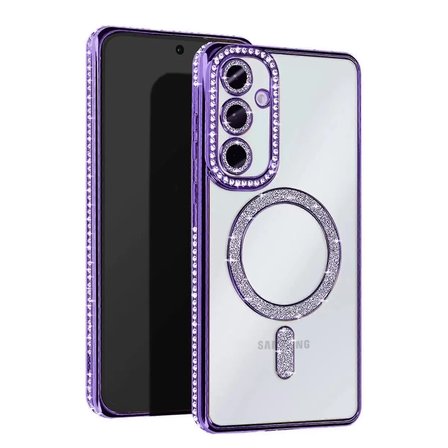 Newface Samsung Galaxy S25 FE Joke Simli Magneticsafe Kılıf - Derin Mor