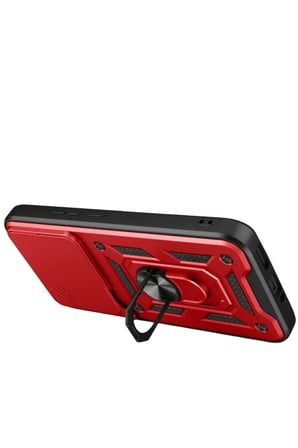 Newface Xiaomi Mi 15T Pro Pars Lens Yüzüklü Silikon - Kırmızı