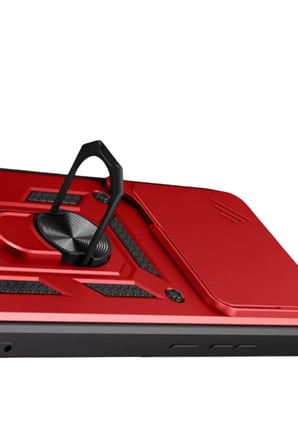 Newface Xiaomi Mi 15T Pro Pars Lens Yüzüklü Silikon - Kırmızı