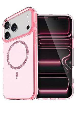Newface Apple iPhone 17 Pro Max Live Diamond Magsafe Kapak - Pembe