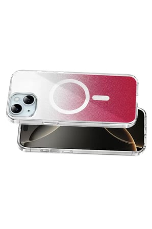 Onegif Apple iPhone 15 Sora Simli Magsafe Kapak - Kırmızı