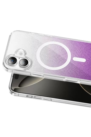 Onegif Apple iPhone 16 Sora Simli Magsafe Kapak - Mor