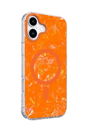Onegif Apple iPhone 17 Mila Dalgalı Magsafe Kapak - Turuncu