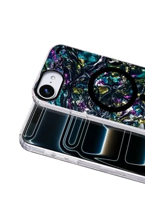 Onegif Apple iPhone 17E Mila Dalgalı Magsafe Kapak - Lacivert
