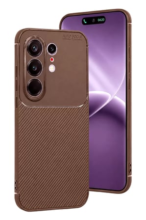 Newface Tecno Camon 50 Pro 5G Auto Focus Karbon Kapak - Kahverengi