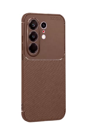 Newface Tecno Camon 50 Pro 5G Auto Focus Karbon Kapak - Kahverengi