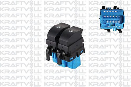 Kraftvoll 04050123 Cam Açma Kapama Anahtarı İkili Renault Master III Kangoo II Megane II 93858398