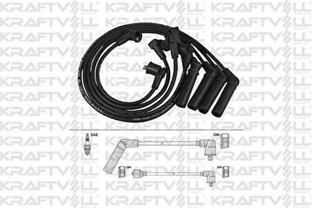 Kraftvoll 5070239 Buji Bobin Kablosu Hyundaı Excel 1.3-1.5 1990-1994 (Sılıkon Kablo)