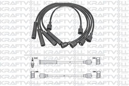 Kraftvoll 5070252 Buji Bobin Kablosu Suzukı Carry 1.0 92-99-Swıft 1.3 16V 89-92 (Sılıkon Kablo)