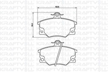 Kraftvoll 07010006 Fren Balatası Ön Tempra Tipo Uno Punto 1.4 1.6 1.8 2.1 0000794962