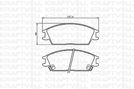 Kraftvoll 07010007 Ön Fren Balatası Hyundai Accent 1995-2005 Getz 2002-Excel 1990-1993 5810128A10