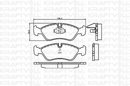 Kraftvoll 7010008 Ön Fren Balatası Astra F 92>98 Vectra A 89> 95 Vectra B 96> 01