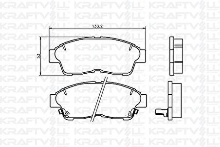 Kraftvoll 07010010 Ön Fren Balatası Toyota Corolla 1993-1998 Enj (AE100 AE101 Kasa) Corona Carina At191 92-97 RAV4 97-01 0446505010