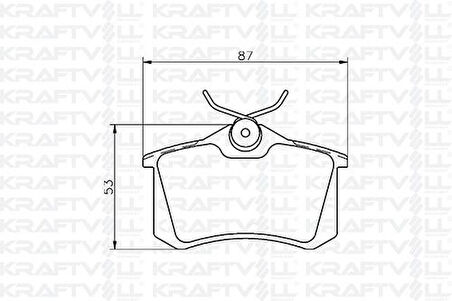 Kraftvoll 7010012 Fren Balatası Arka Golf IV Bora Audı A1 A3 A4 A6 A8 Altea Cordoba Ibıza III IV V Megane II III Megane IV Hb Fluence C3 P307 P1007 Partner II Berlıngo II C3 Pıcasso C3 III Ds3 P207 1.4I 1.6I 16V 2.0I 2.0Hd P308 C4 P807 C7