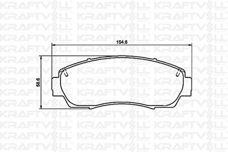 Kraftvoll 7010091 Fren Balatası Ön Cr-V 2.4 12 > Cr-V 1.6 Dtec 15 > Cr-V 2.2 Dtec 12 >