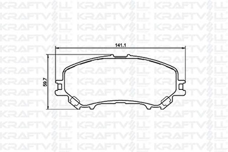 Kraftvoll 7010094 Ön Fren Balatası Nıssan Qashqaı J11 Kasa 2013> Xtraıl 2014> Renault Kadjar 2015>