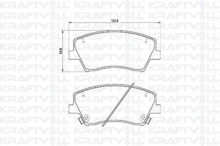 Kraftvoll 7010101 Ön Fren Balatası Hyundaı Elantra 2011> Elantra 2016> I30 2011> Kıa Optıma 2012> Cerato 2015> Ceed 12>