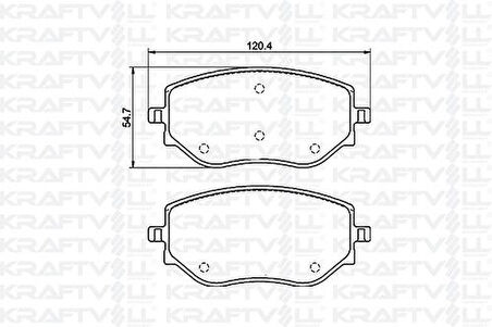 Kraftvoll 7010113 Fren Balatası Ön Clıo V 1.0 Sce 75 1.0 Tce 100 1.5 Dcı 19 > Mıcra V K14 1.0 18 >