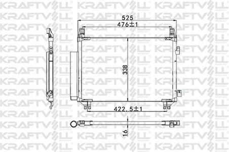 Kraftvoll 08060008 Klima Radyatörü Yaris 1.0-1.33 Benzinli 2010- 884600D200