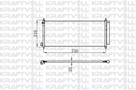 Kraftvoll 08060009 Klima Radyatörü Jazz II 02-08 Otomatik (755x330x16) 80110SAA013