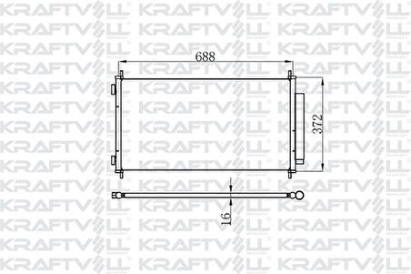 Kraftvoll 08060015 Klima Radyatörü Honda CRV III 2.0 2.4 2007-(705x364x16) 80110SWAA01