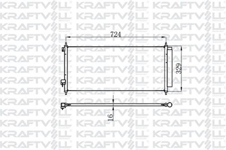 Kraftvoll 08060016 Klima Radyatörü Honda Jazz 1.2 1.4 2008- 80110TK6A01